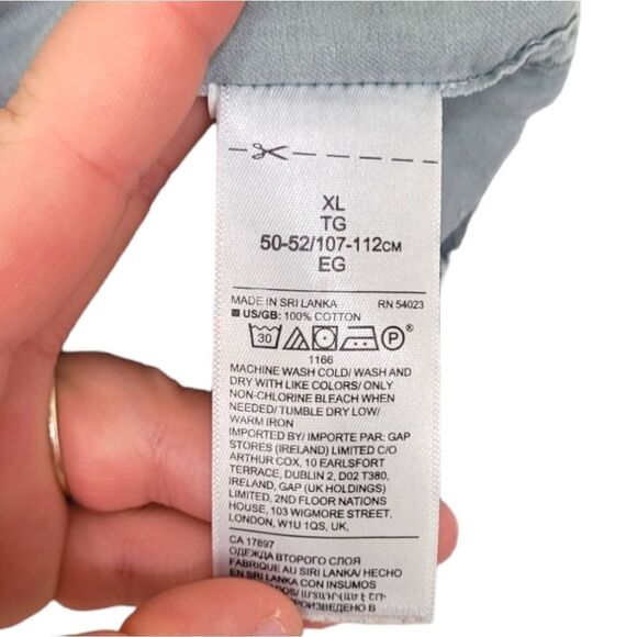 Banana Republic Sage Green Relaxed Fit Organic Cotton Collared Shirt - Picture 4 of 5